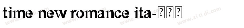 time new romance ita字体转换